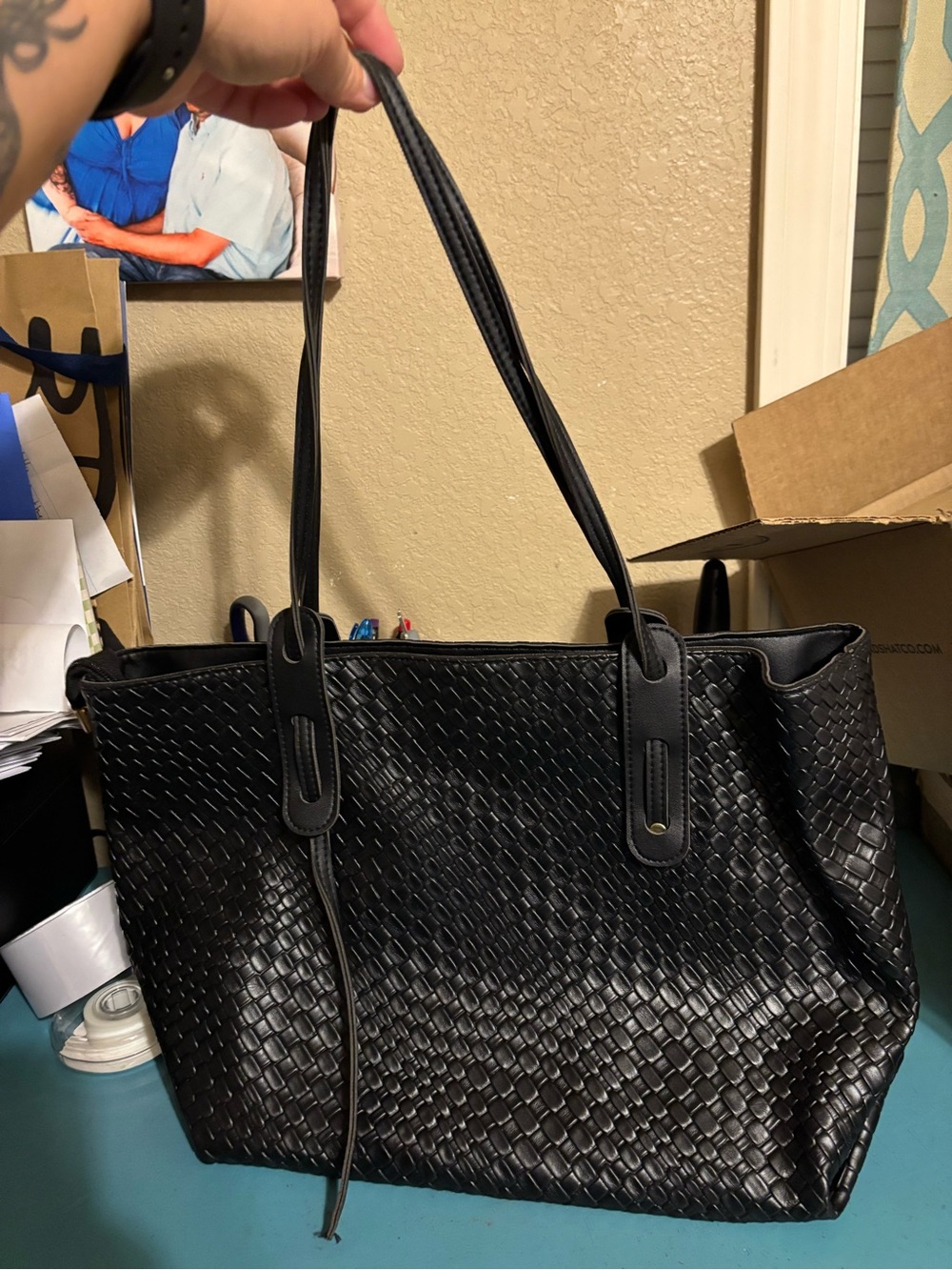 Large Woven Tote Bag